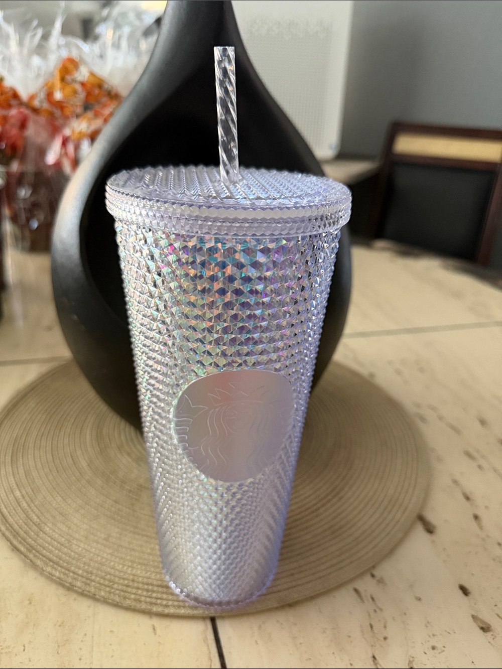 Starbucks NWT Iridescent Studded Tumbler - Opalescent Pink/Blue 24 Oz.